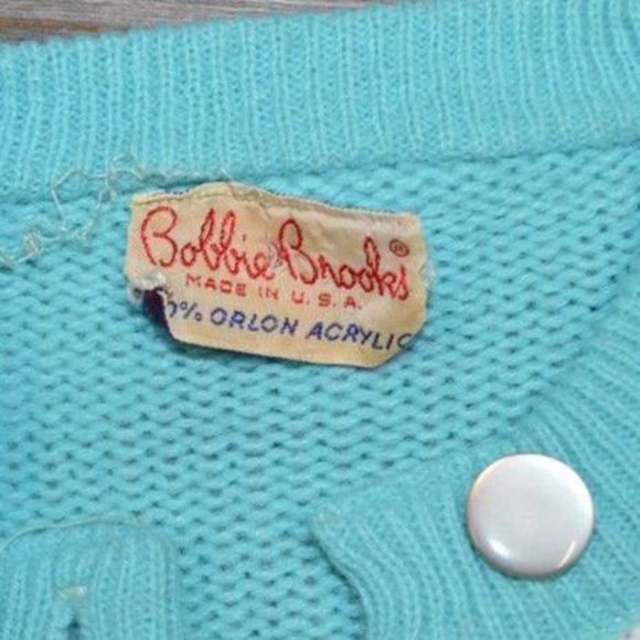 Vintage 1950s 1960s MCM Bobbie Brooks Atomic Starburst Cardigan Sweater - Picture 4 of 9